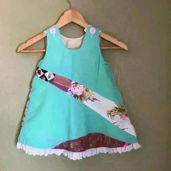 Patchwork a-line dress girl 2 - Picture 2 of 7
